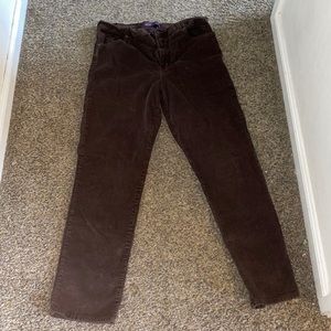 Size 14 brown straight legged jean pants soft line material
